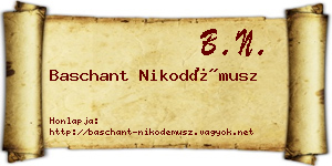 Baschant Nikodémusz névjegykártya