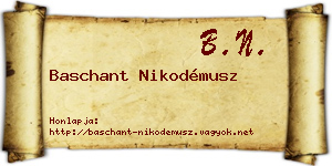 Baschant Nikodémusz névjegykártya